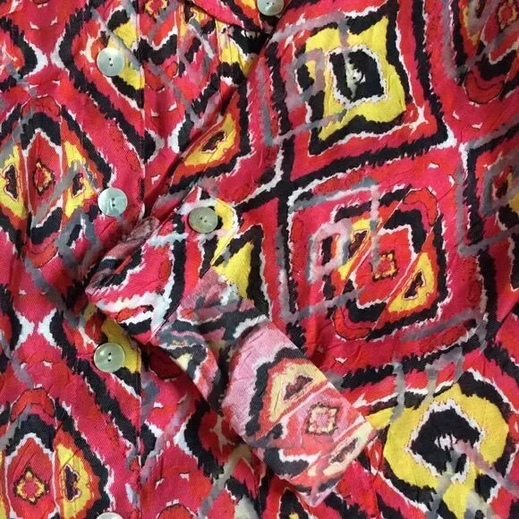 GORGEOUS RUBY RD FAVORITES LINEN BLEND SHIRT! - Picture 4 of 8